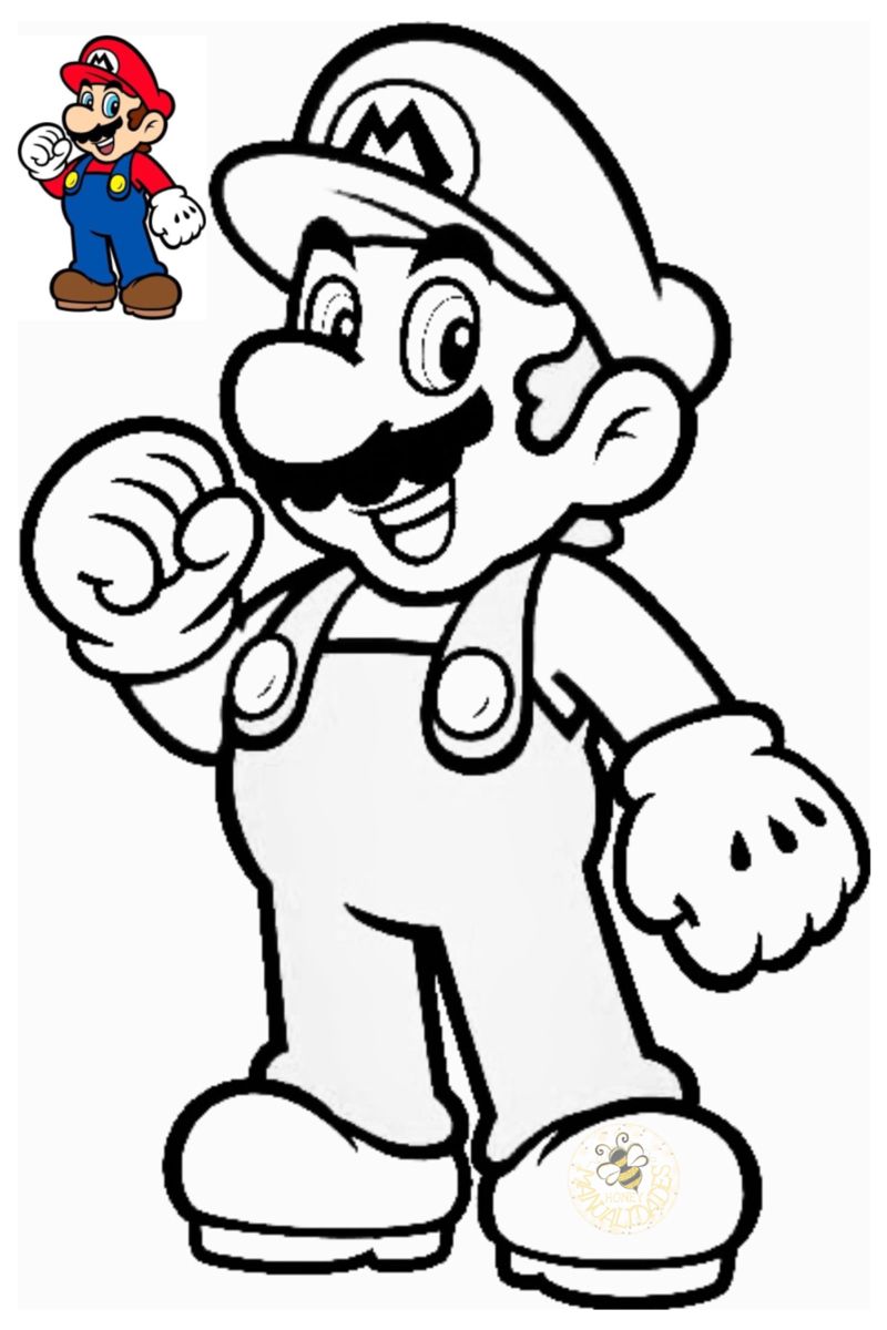 Dibujo mario personajes mario bross para colorear mario coloring pages super mario coloring pages cartoon coloring pages