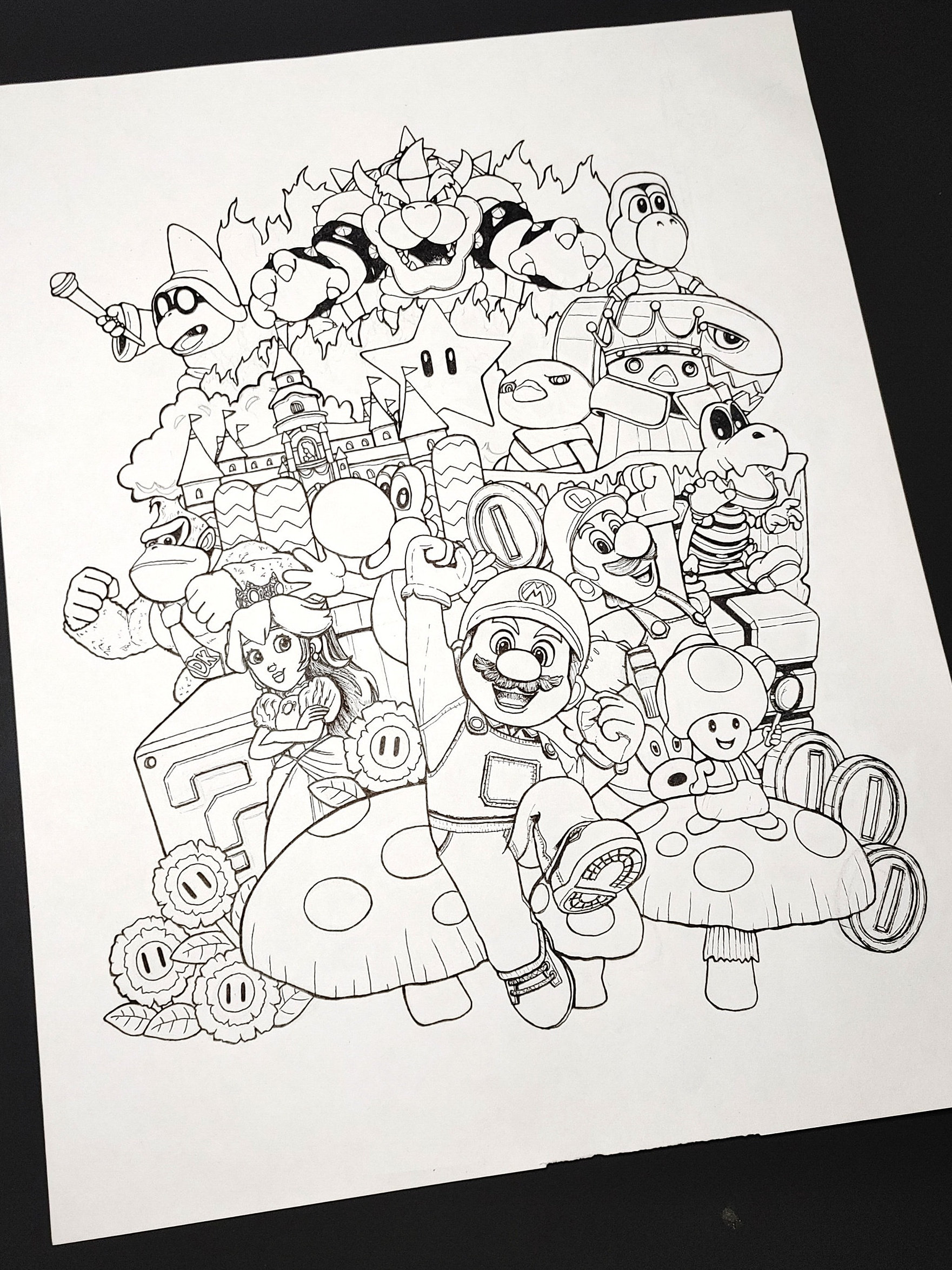 Super mario coloring pages