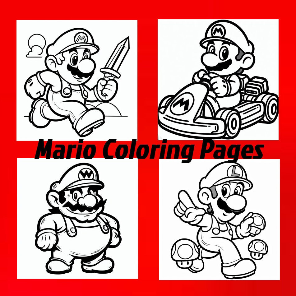 Super mario coloring pages