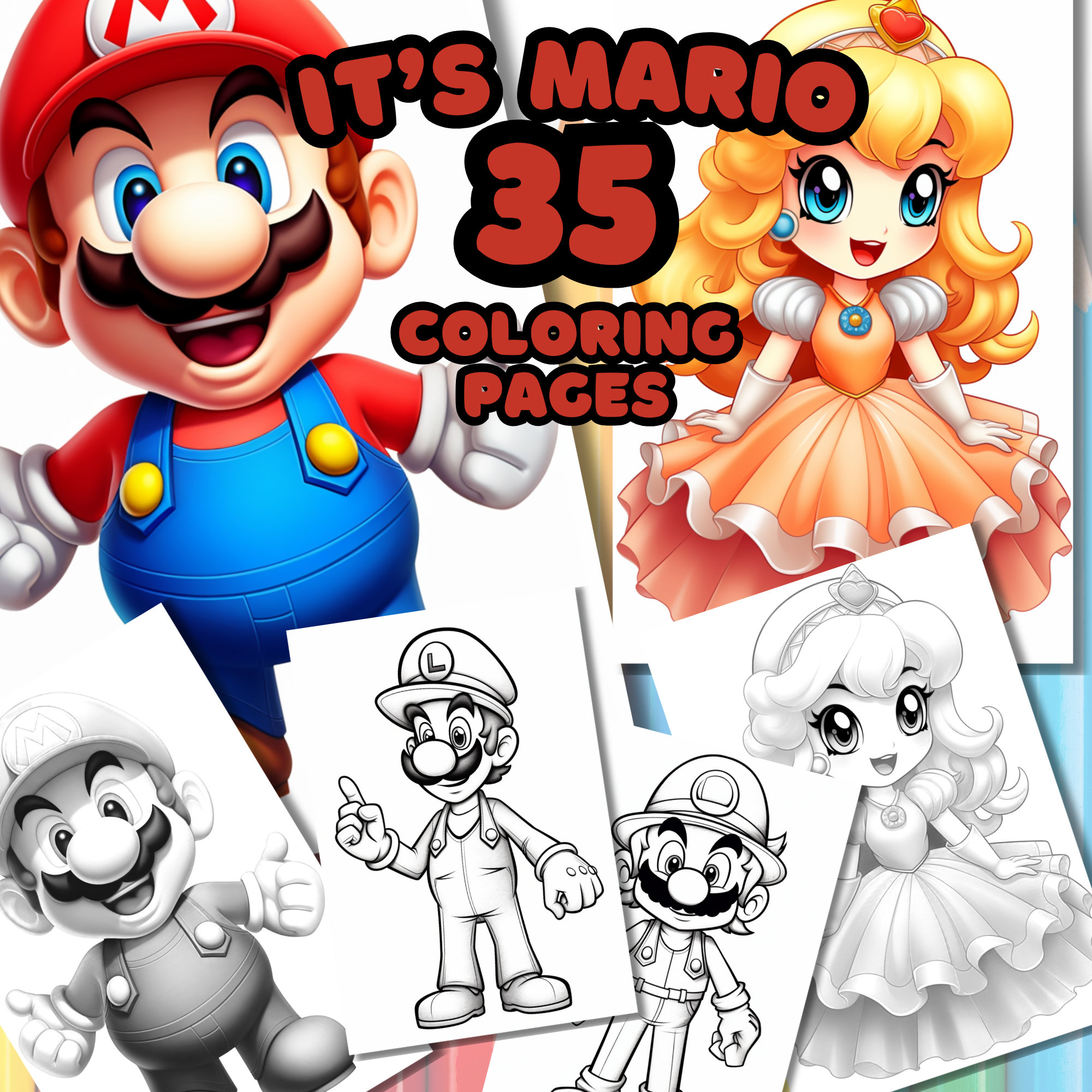 Super mario coloring pages