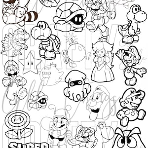 Super mario coloring pages