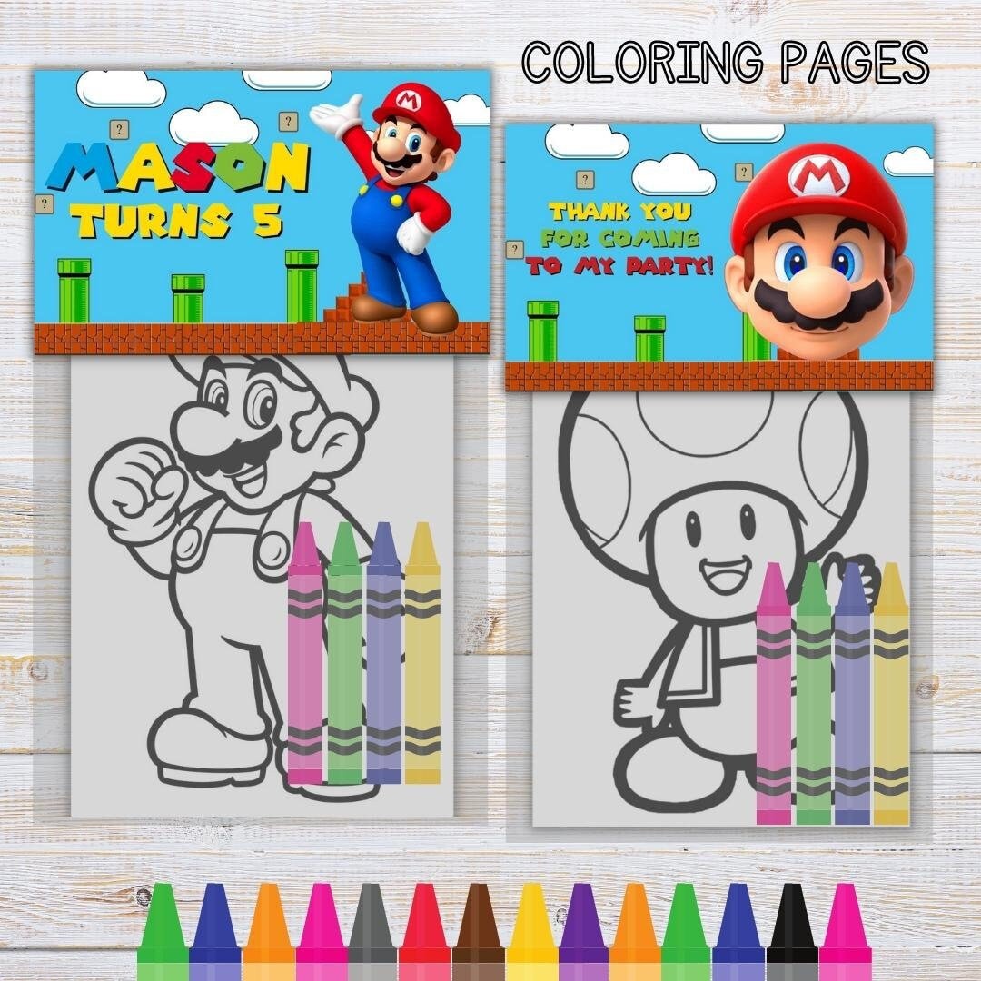 Super mario coloring pages