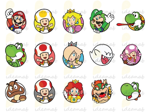 Mario svg bundle mario head svg super mario svg mario kart svg files mario bros svg mario characters svg mario bros png mario sticker download now