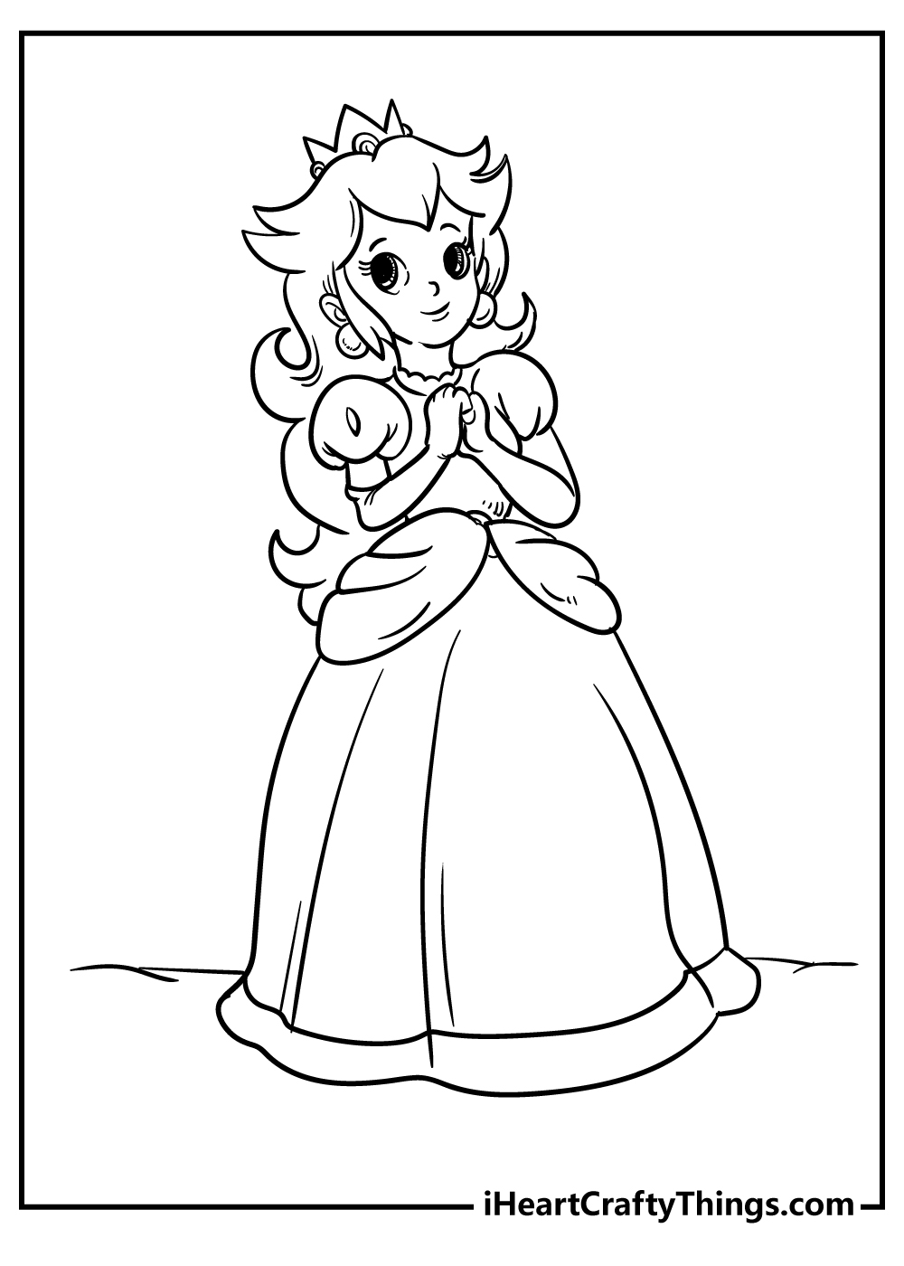 Princess peach coloring pages free printables