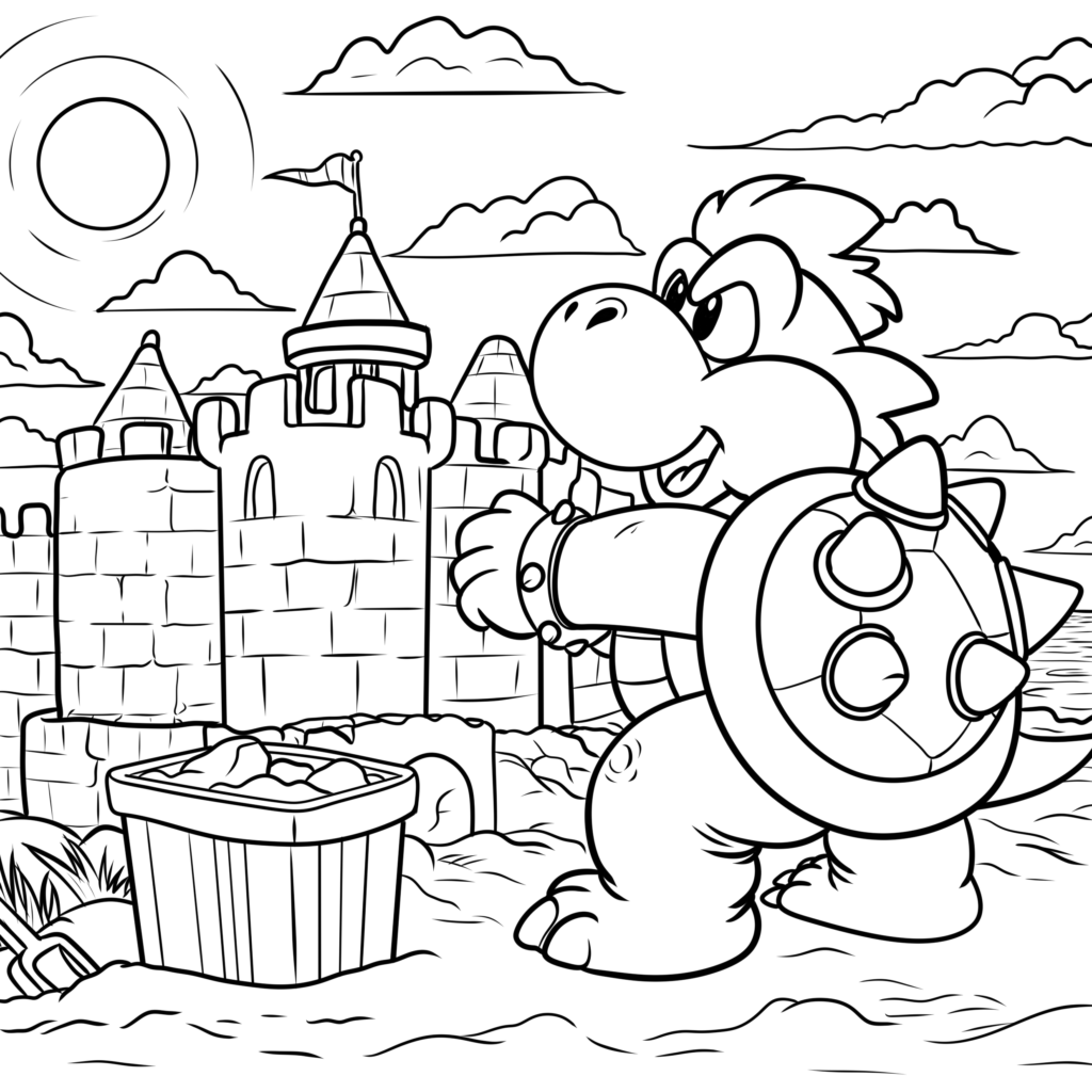 Awesome super mario bros coloring pages