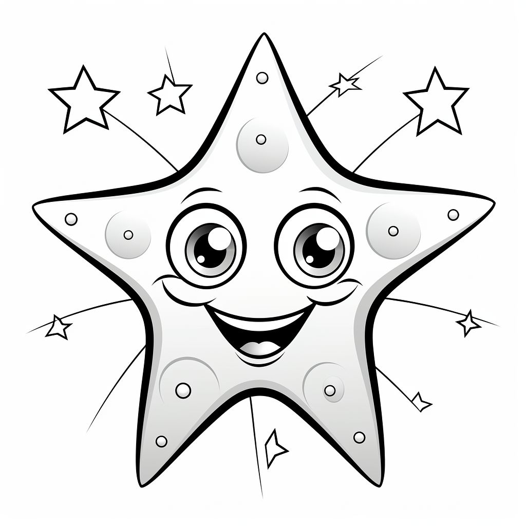 Fancy star coloring pages