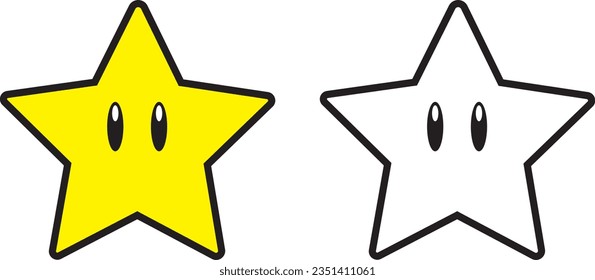 Super mario star vector star super stock vector royalty free