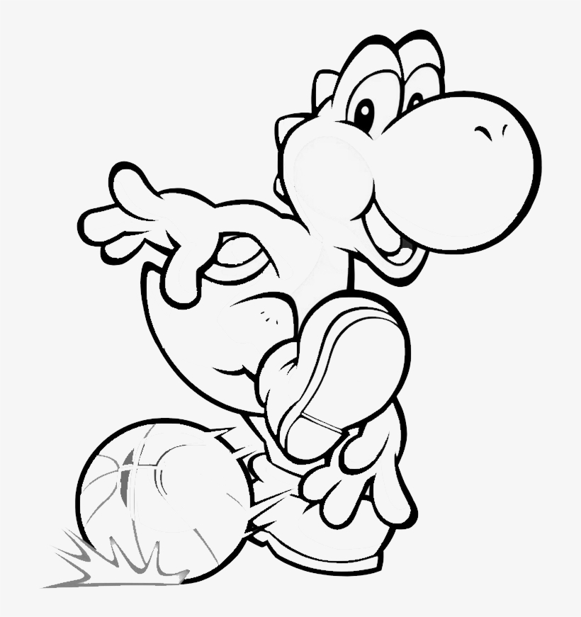 Mario baby yoshi coloring pages