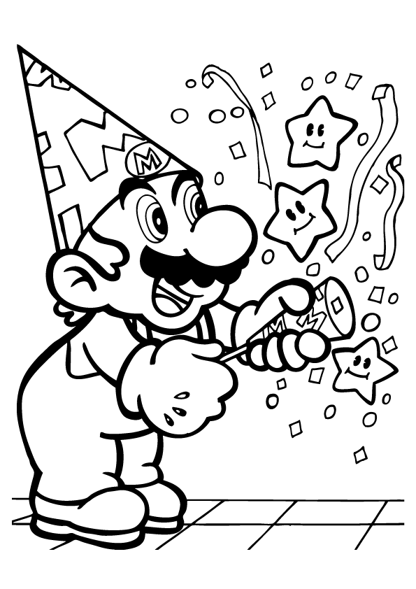 Super mario coloring pages