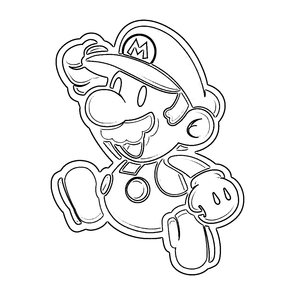 Free printable mario coloring pages for kids