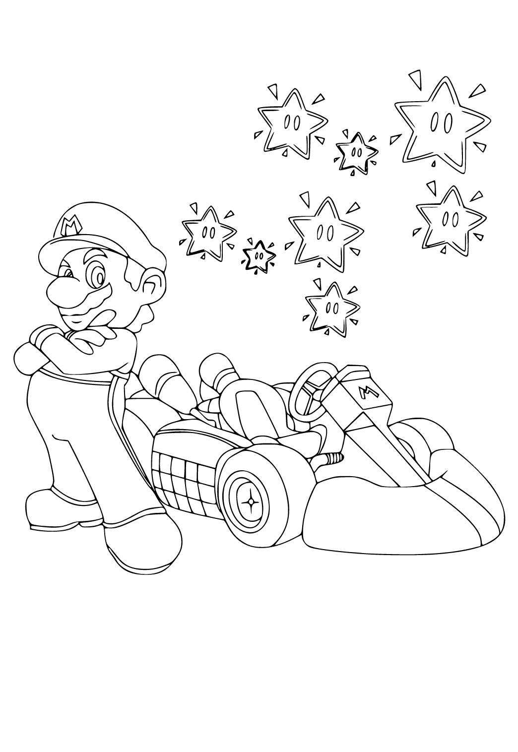 Free printable super mario stars coloring page sheet and picture for adults and kids girls and boys