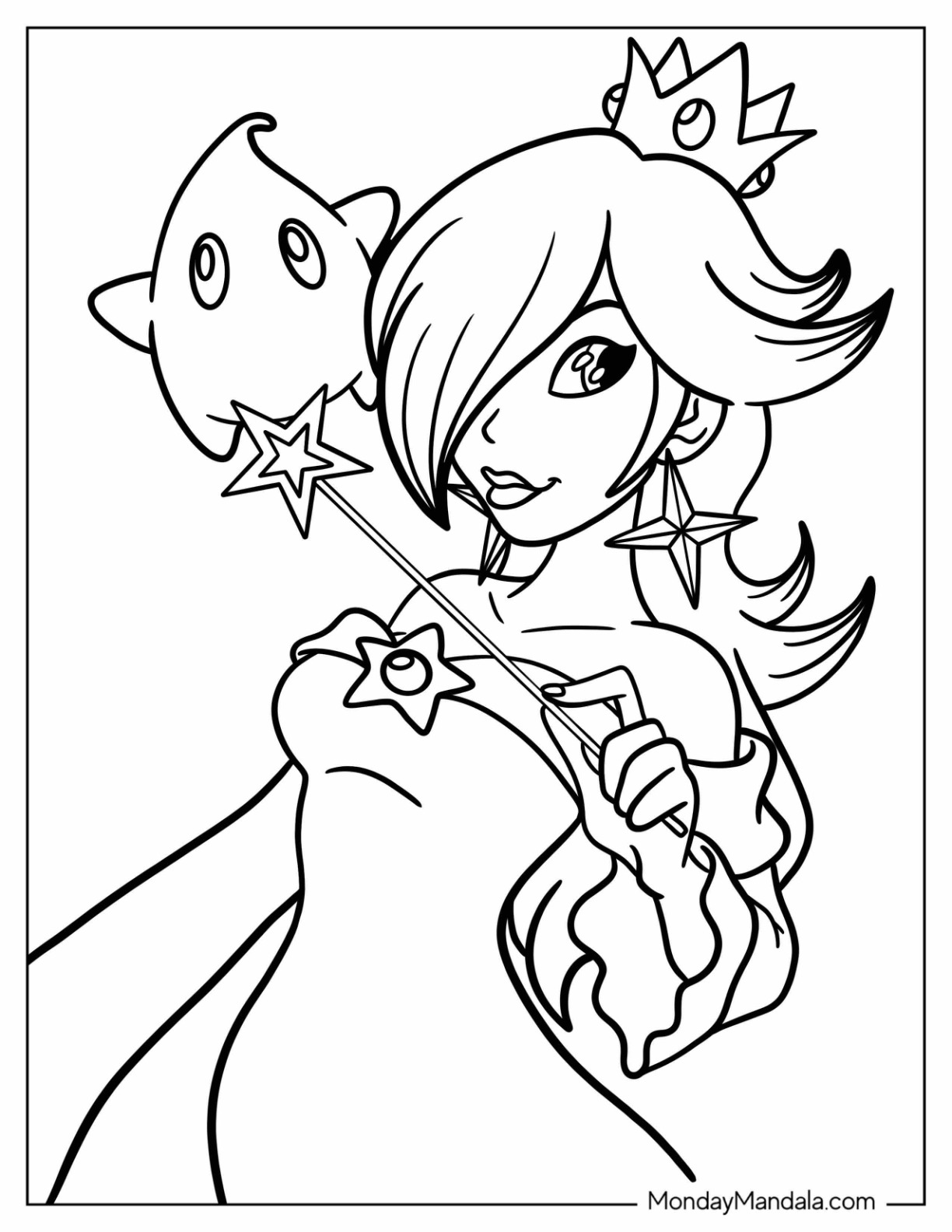 Rosalina coloring pages free pdf printables