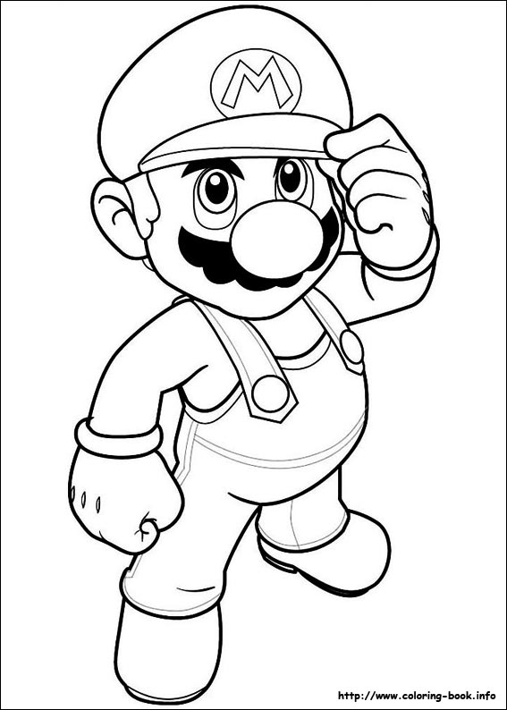 Super mario bros coloring picture