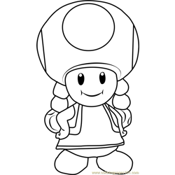 Toad coloring page for kids