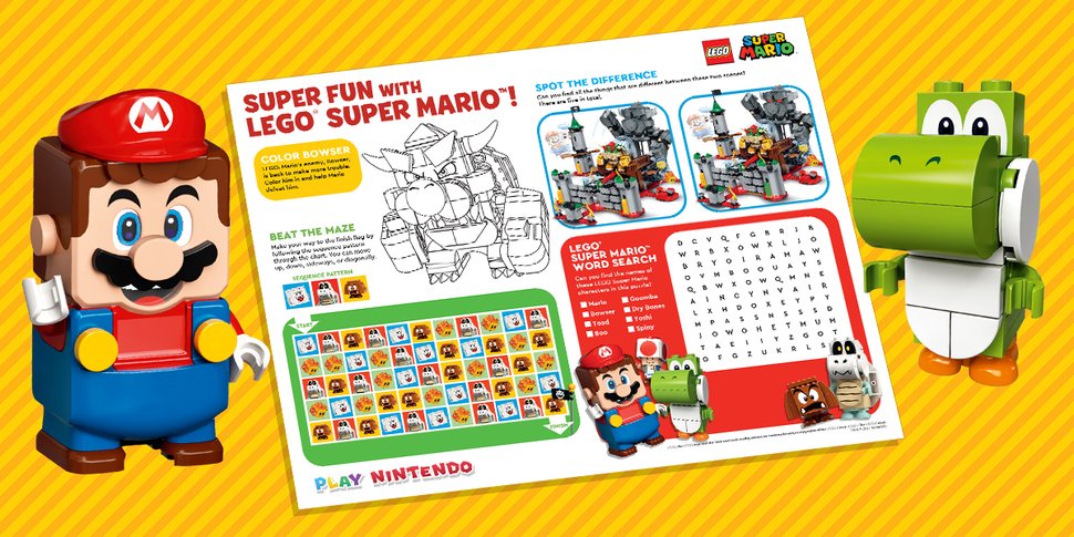 Download print this lego super marioâ activity sheet