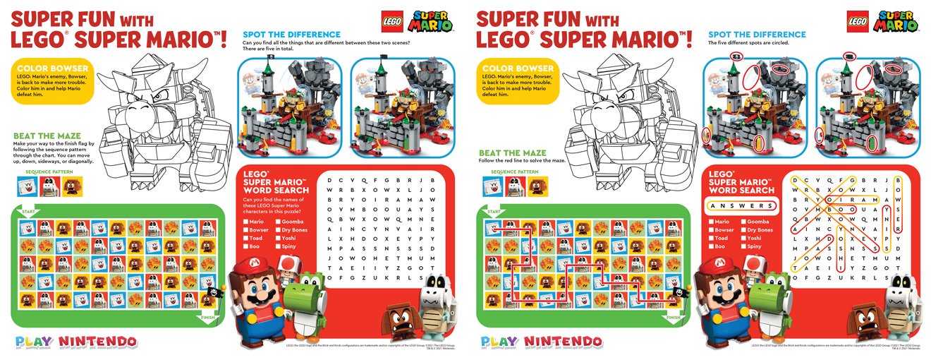 Download print this lego super marioâ activity sheet