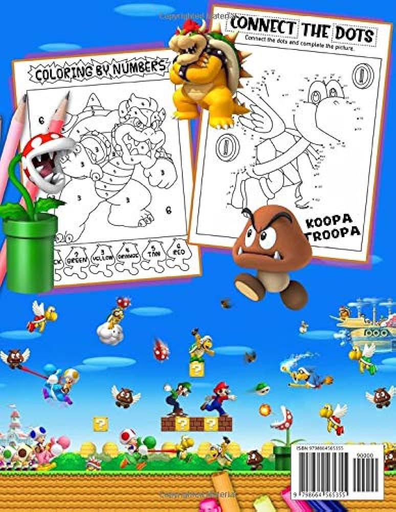 Super mario activity book super mario activity book for kids stunning world of coloring complete the picture maze game word search and more jones brian books