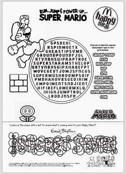 My super mario boy super mario printable word searches