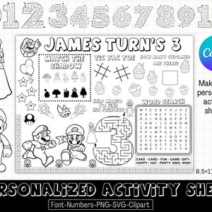 Super mario activity page