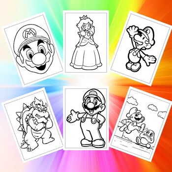 Printable mario coloring pages collection dive into super mario adventure