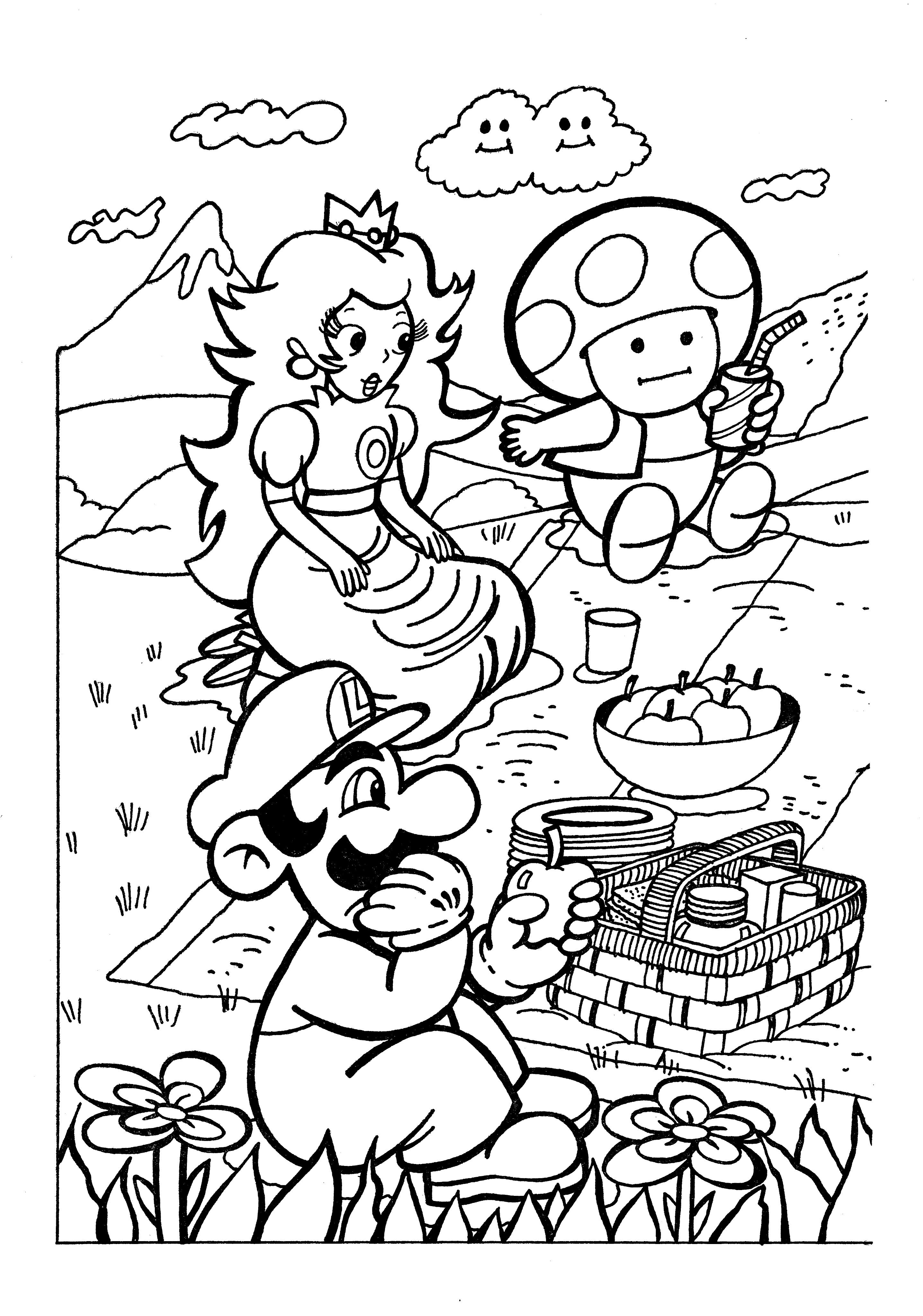 Videogamearttidbits on x four pages from a super mario bros coloring book httpstcochwchejyg x