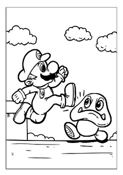 Printable mario coloring pages collection dive into super mario adventure