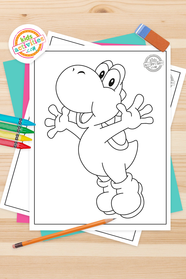 Free printable yoshi coloring pages kids activities blog