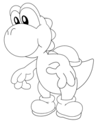 Yoshi coloring pages free coloring pages