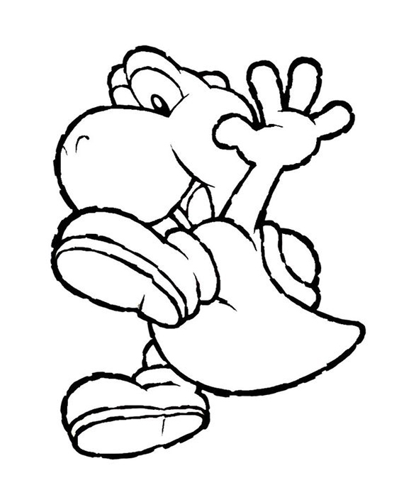 Free easy to print yoshi coloring pages