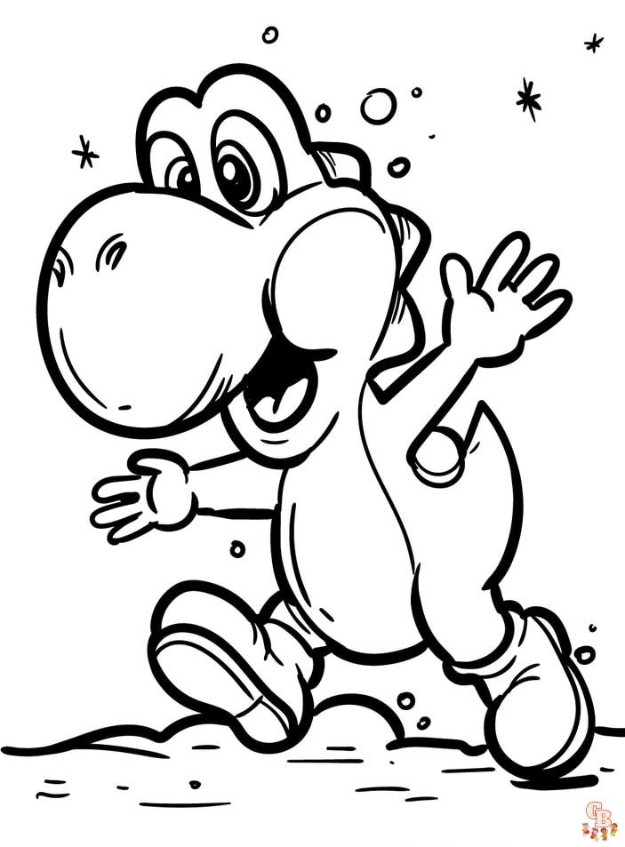 Cute yoshi coloring pages free printable sheets for kids