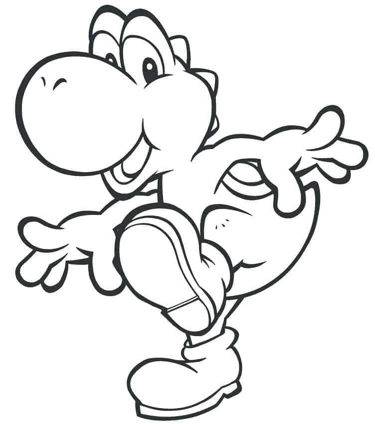 Yoshi free coloring page