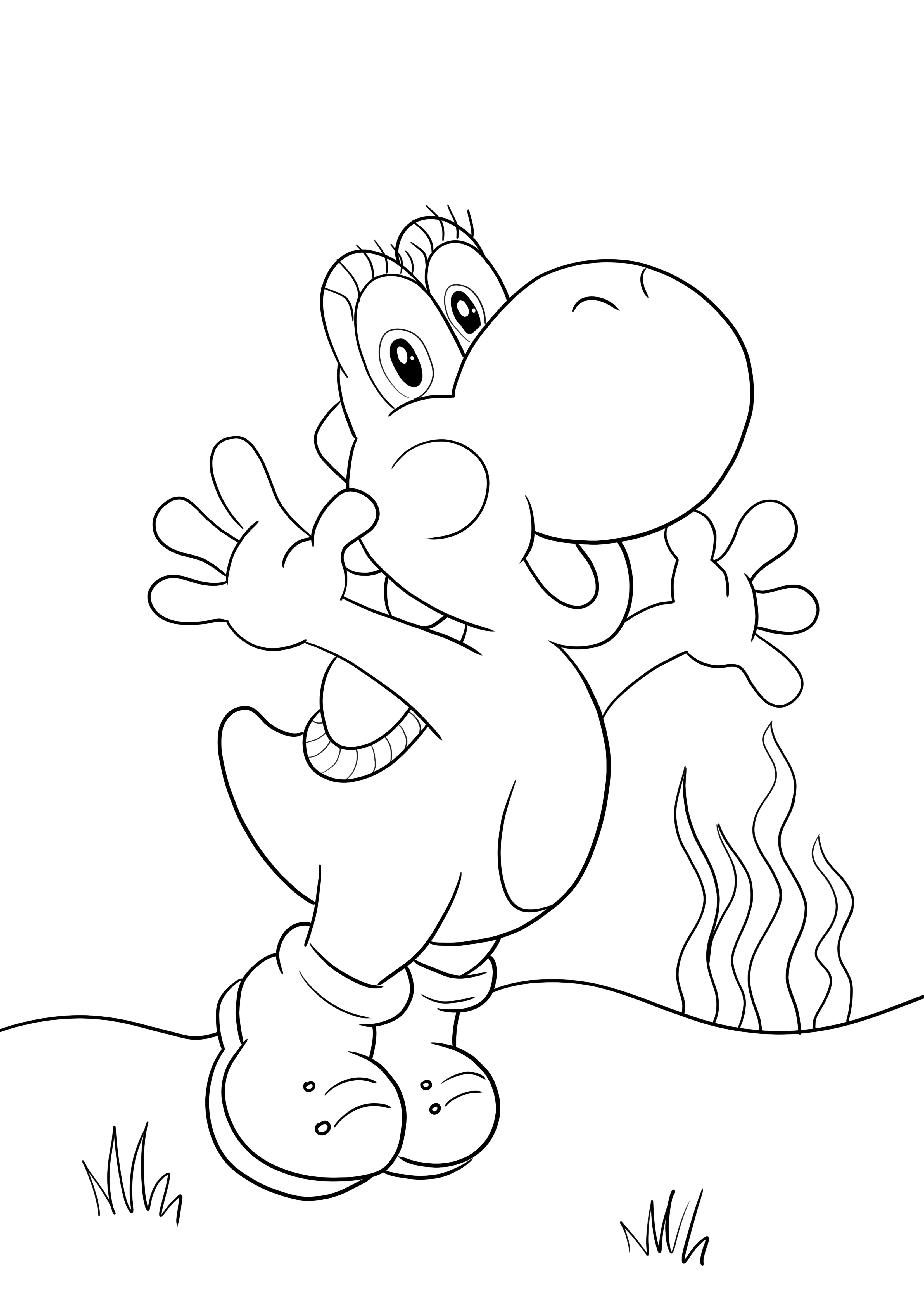 Yoshi from the super mar video game free printable image