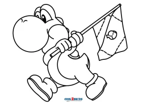 Printable yoshi coloring pages for kids