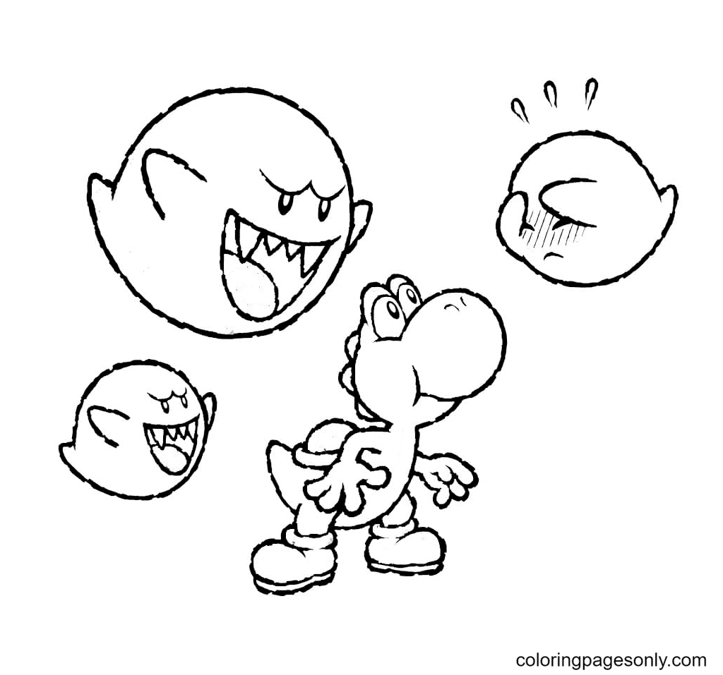 Yoshi coloring pages