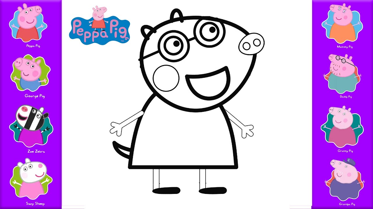 How to draw molly mole peppa pig ð