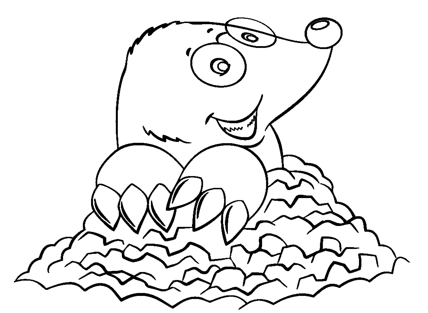 Mole coloring pages