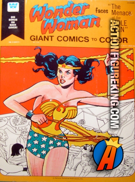 Wonder woman the menace of the mole men giant ics to color whitman coloring book