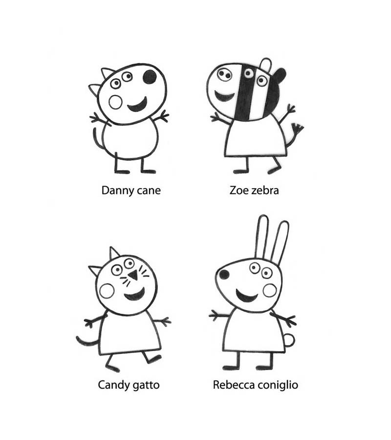 Danny dog candy cat mandy mouse and molly mole coloring pages