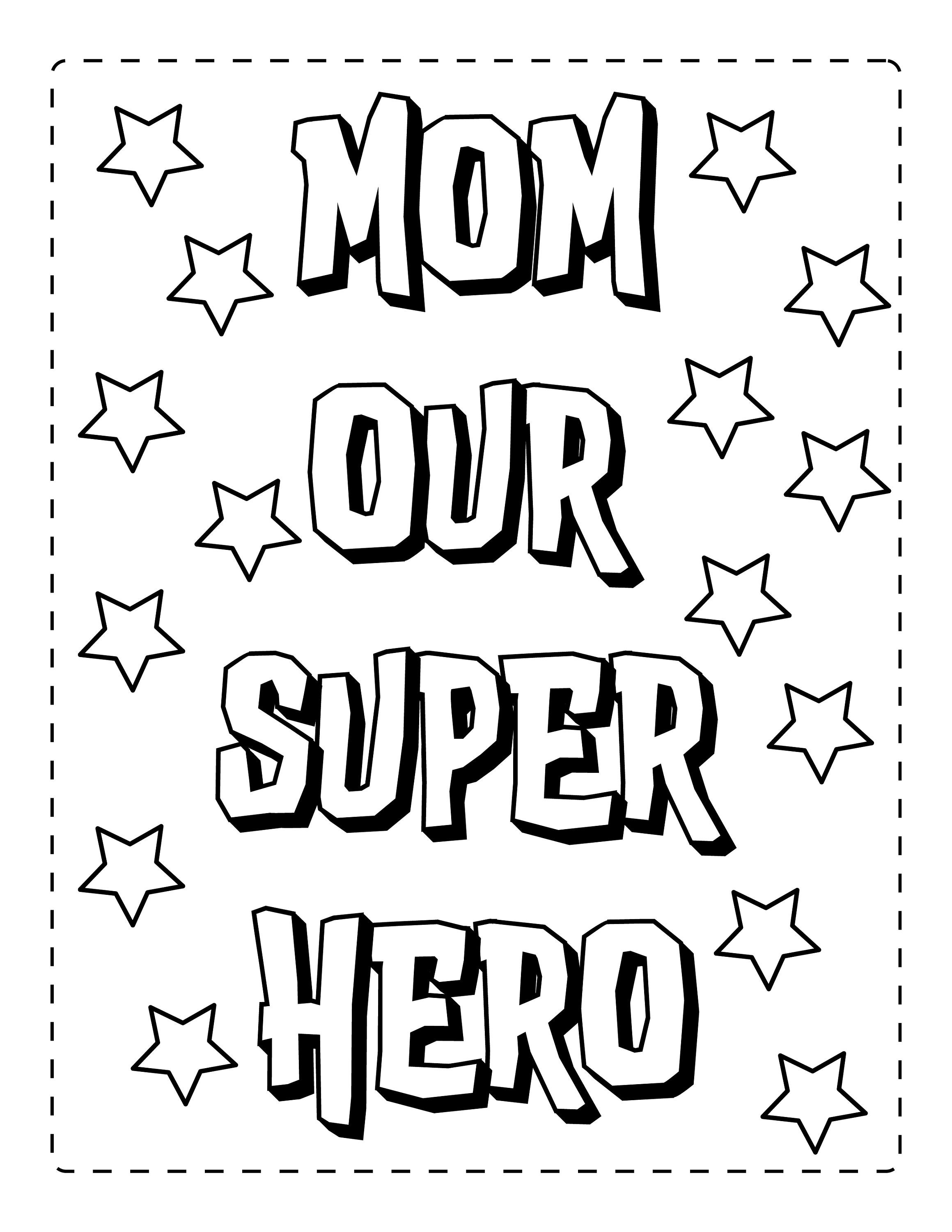 Printable mothers day and mom coloring pages group download now