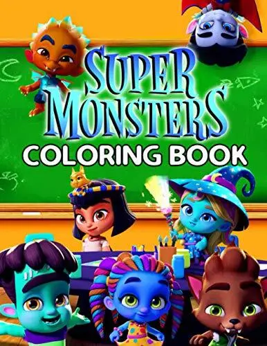 Super monsters coloring book exciting halloween gift have fun by heng ivan