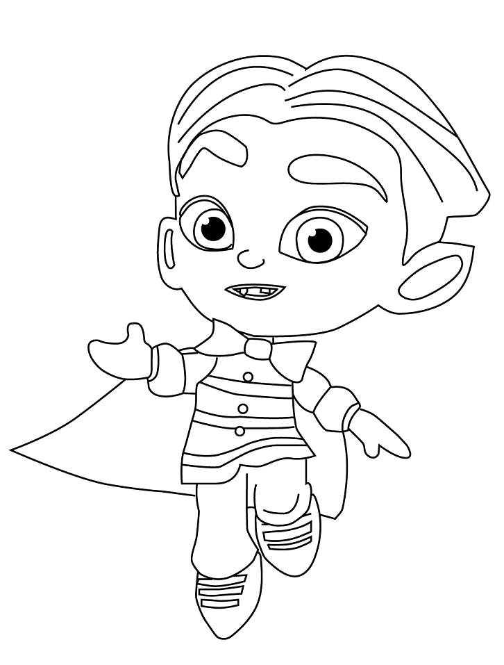 Coloring pages drac shadows from super monsters coloring page