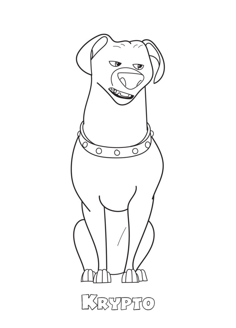 Krypto coloring pages