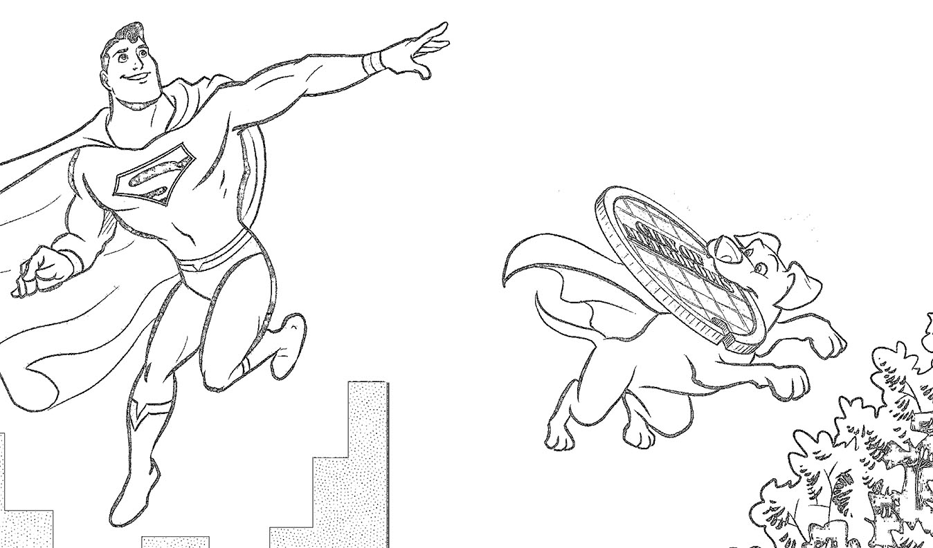 Coloring pages dc league of super pets â art education