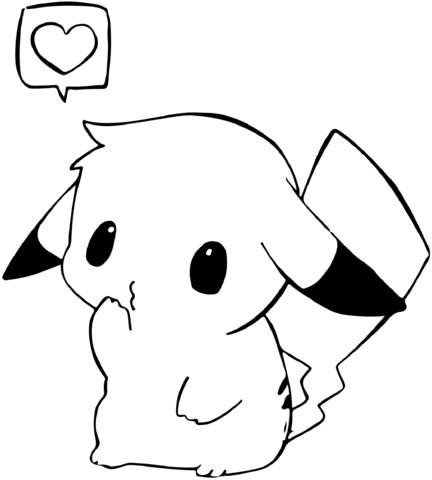 Pikachu coloring page free printable coloring pages