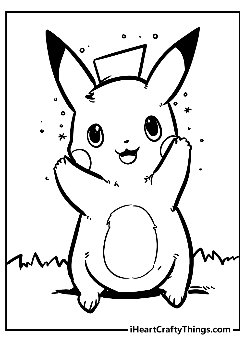 Pikachu coloring pages free printables