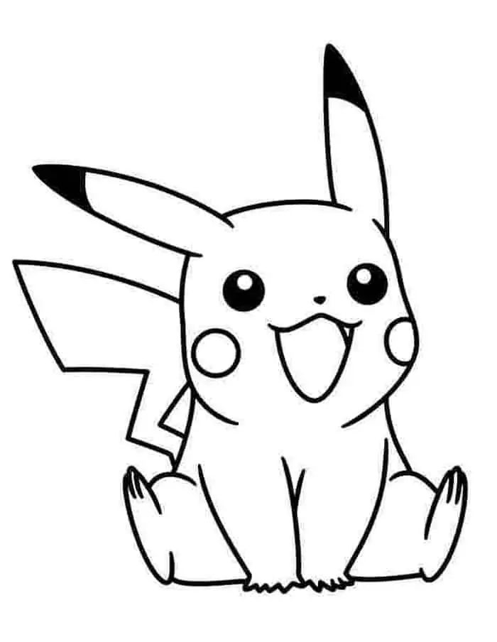 Pikachu coloring pages pdf