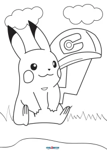 Printable pikachu coloring pages for kids