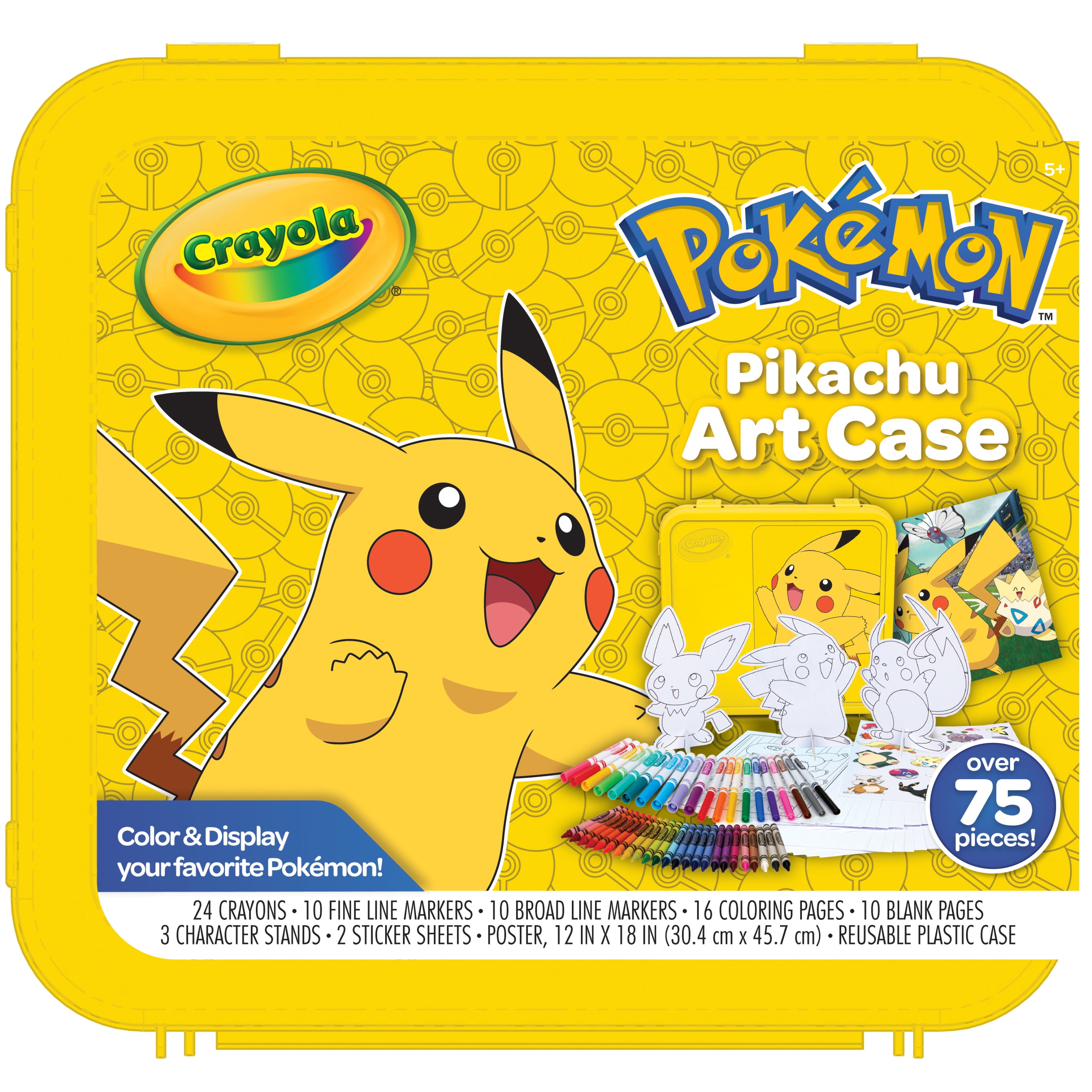 Crayola pokãmon coloring art set pikachu child pieces holiday coloring toys gifts beginner child