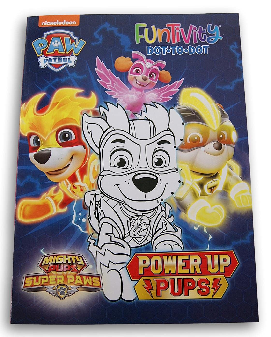 Pup patrol mighty pups super paws dot to dot activity book colortivity power up pups