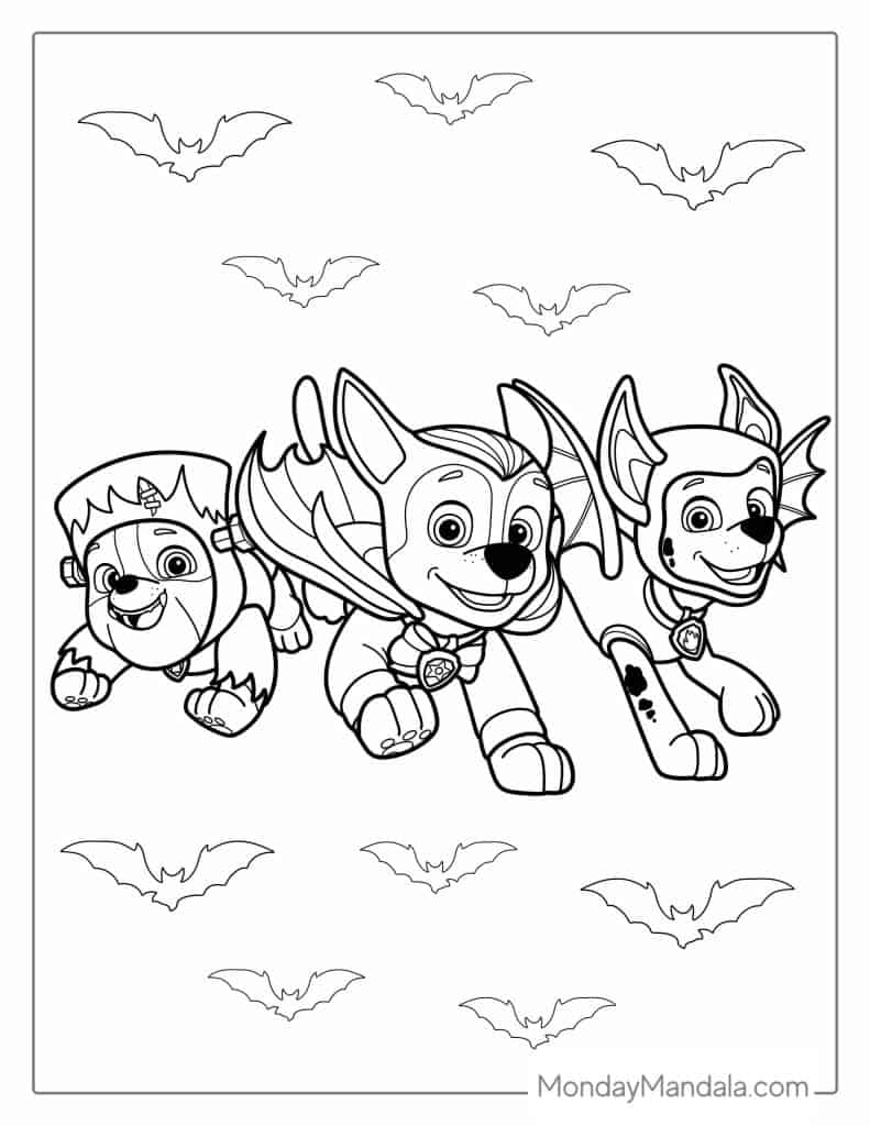 Paw patrol coloring pages free pdf printables